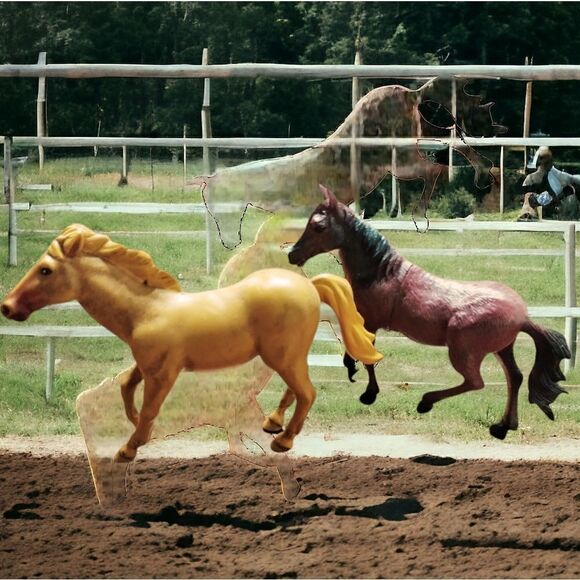 VINTAGE  playschool rubber HORSES - Picture 2 of 7